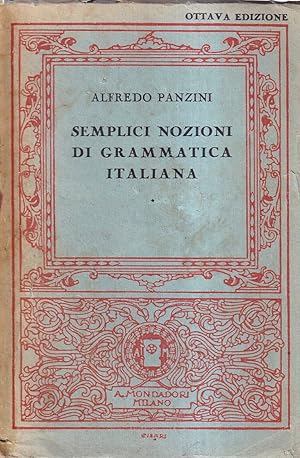 Semplici Nozioni di Grammatica Italiana con Esercizi ed Esempi