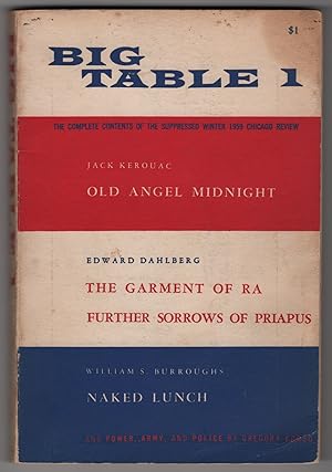 Image du vendeur pour Big Table 1 (1959 - contains the complete contents of the suppressed Winter 1959 Chicago Review, including a selection from Naked Lunch) mis en vente par Philip Smith, Bookseller