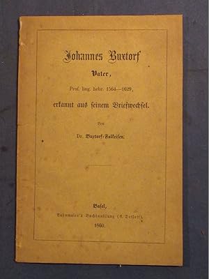 Bild des Verkufers fr Johannes Buxtorf, Vater, Prof. ling. Hebr. zum Verkauf von Das Konversations-Lexikon