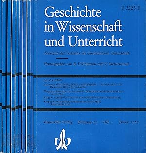 Bild des Verkufers fr Geschichte in Wissenschaft und Unterricht; Jahrgang 19, 1968, Heft 1 - 12 (Heft Nr. 9 fehlt, Jahrgang nicht komplett) zum Verkauf von Bcherhandel-im-Netz/Versandantiquariat