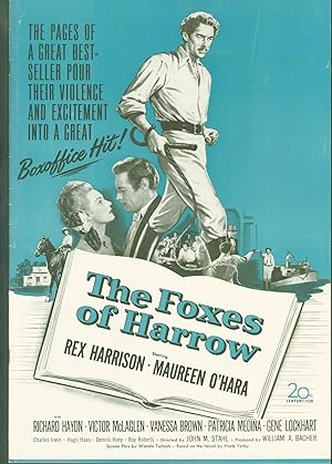 Bild des Verkufers fr The Foxes of Harrow (pressbook) zum Verkauf von Eureka Books