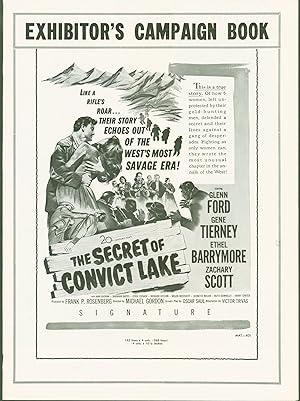 Bild des Verkufers fr The Secret of Convict Lake (exhibitor's campaign book/press book) zum Verkauf von Eureka Books