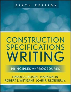 Seller image for Construction Specifications Writing : Principles and Procedures for sale by GreatBookPrices