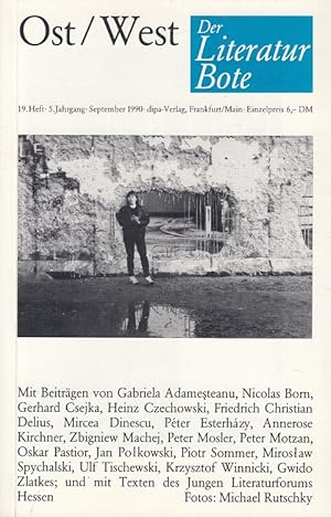 Seller image for Der Literatur-Bote 5. Jahrgang Heft 19/1990 - Ost/West hrsg. vom Hessischen Literaturforum im Mousonturm e.V. In Zsarb. mit dem Hessischen Ministerium fr Wissenschaft und Kunst for sale by Versandantiquariat Nussbaum