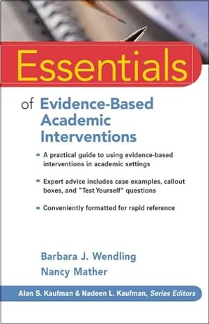 Immagine del venditore per Essentials of Evidence-Based Academic Interventions venduto da GreatBookPrices