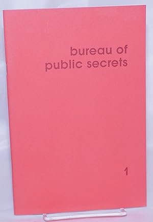 Immagine del venditore per Bureau of Public Secrets 1 venduto da Bolerium Books Inc.