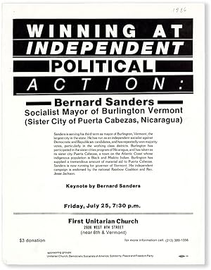 Winning at Independent Political Action: Bernard Sanders, Socialist Mayor of Burlington Vermont.