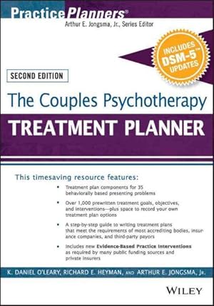 Imagen del vendedor de Couples Psychotherapy Treatment Planner : With DSM-5 Updates a la venta por GreatBookPrices