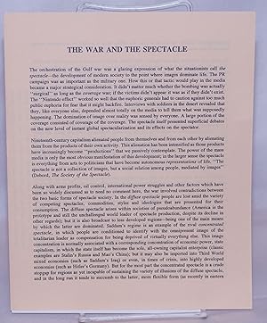 Imagen del vendedor de The war and the spectacle a la venta por Bolerium Books Inc.