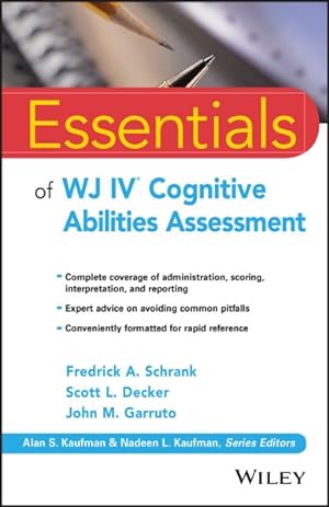 Seller image for Essentials of WJ IV Cognitive Abilities Assessment for sale by GreatBookPrices