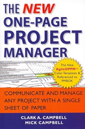 Seller image for New One-Page Project Manager : Communicate and Manage Any Project with A Single Sheet of Paper for sale by GreatBookPrices