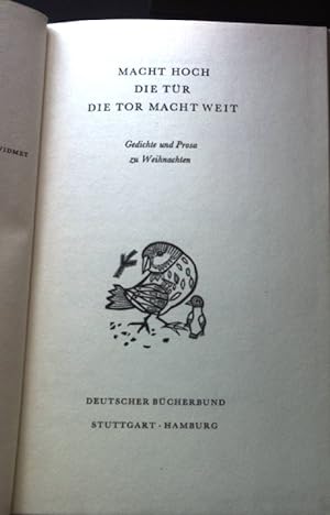Seller image for Weihnachten" enthalten in: Macht hoch die Tr, die Tor macht weit - Gedichte und Prosa zu Weihnachten. for sale by books4less (Versandantiquariat Petra Gros GmbH & Co. KG)