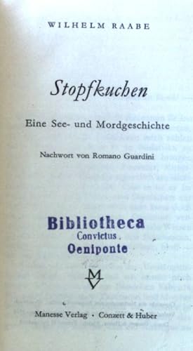 Bild des Verkufers fr Stopfkuchen : Eine See- u. Mordgeschichte. Manesse-Bibliothek der Weltliteratur; zum Verkauf von books4less (Versandantiquariat Petra Gros GmbH & Co. KG)