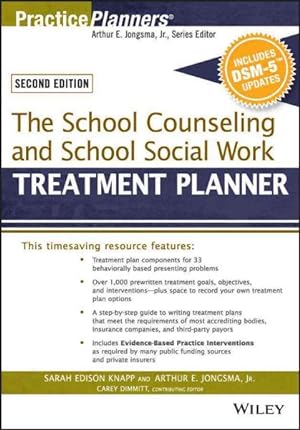 Image du vendeur pour School Counseling and School Social Work Treatment Planner : With DSM-5 Updates mis en vente par GreatBookPrices