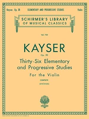 Seller image for 36 Elementary And Progressive Studies, Op. 20 : Complete for sale by GreatBookPrices