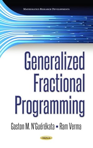 Imagen del vendedor de Generalized Fractional Programming a la venta por GreatBookPrices