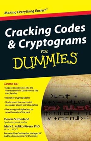 Imagen del vendedor de Cracking Codes & Cryptograms for Dummies a la venta por GreatBookPrices