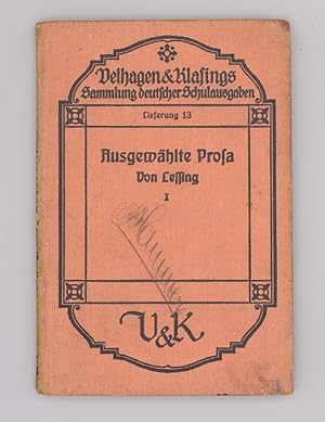 Bild des Verkufers fr Lessings kleinere prosaische Schriften; 1. Bndchen, Briefe die neueste Literatur betreffend; zum Verkauf von Schtze & Co.