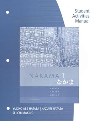 Immagine del venditore per Nakama 1 : Communication, Culture, Context venduto da GreatBookPrices