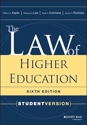 Bild des Verkufers fr Law of Higher Education zum Verkauf von GreatBookPrices
