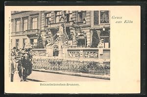 Bild des Verkufers fr Ansichtskarte Kln, Heinzelmnnchen-Brunnen zum Verkauf von Bartko-Reher