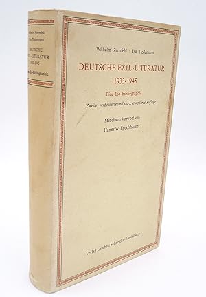 Deutsche Exil-Literatur 1933-1945. Eine Bio-Bibliographie. Mit Vorwort von H.W.Eppelsheimer.