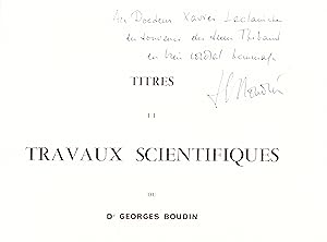 Réunion de 2 fascicules: Titres et travaux scientifiques / Leçon inaugurale (Chaire de pathologie...