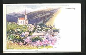 Seller image for Knstler-Ansichtskarte Philipp + Kramer Nr. XXXIX /10: Semmering, Ortsansicht im Frhling for sale by Bartko-Reher