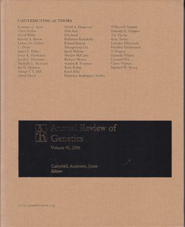 Annual Review of Genetics 2006