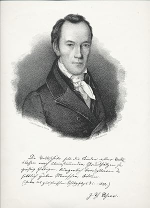Portrait. Brustbild. Orig.-Lithographie von Honegger nach C. Scheuchzer, um 1840.