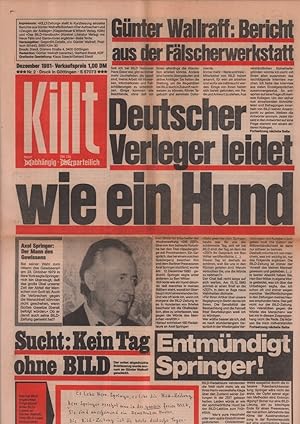 Killt - MACHT (un)abhängig. CDU/CSU (über)parteilich. Nr. 2, Dezember 1981. Gestaltung Klaus Stae...