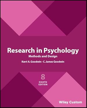 Seller image for Research in Psychology : Methods and Design for sale by GreatBookPrices