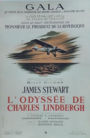 L'ODYSSÉE DE CHARLES LINDBERG (THE SPIRIT OF SAINT LOUIS) Réalisé par Billy WILDER en 1957 avec J...