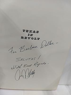 Image du vendeur pour Texas in Revolt (SIGNED) mis en vente par Fleur Fine Books