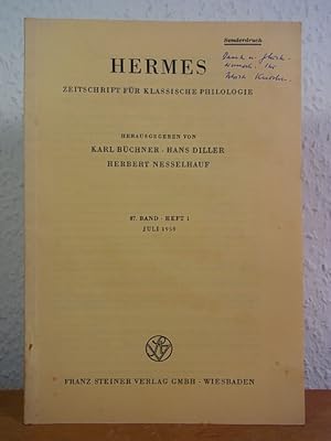 Immagine del venditore per Cicero. Ein Mittler griechischer Geisteskultur. Sonderdruck [signiert von Ulrich Knoche] venduto da Antiquariat Weber