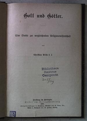 Bild des Verkufers fr Gott und Gtter. Eine Studie zur vergleichenden Religionswissenschaft zum Verkauf von books4less (Versandantiquariat Petra Gros GmbH & Co. KG)