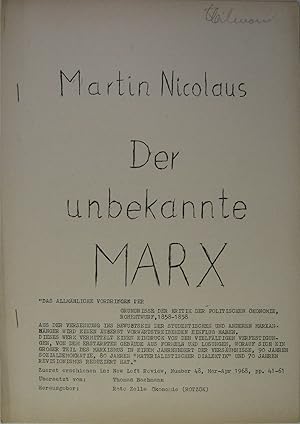 Der unbekannte Marx.