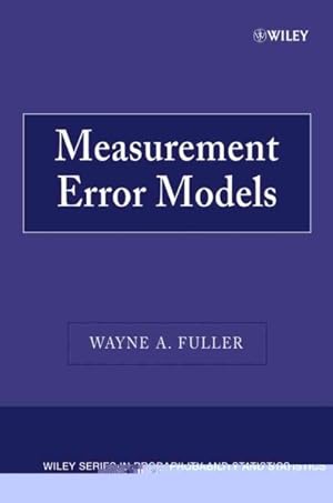 Imagen del vendedor de Measurement Error Models a la venta por GreatBookPricesUK