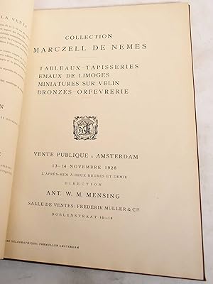 Immagine del venditore per Collection Marczell de Nemes: Tableaux, Tapisseries, Emaux de Limoges, Miniatures sur Velin, Bronzes, Orfevrerie venduto da Mullen Books, ABAA