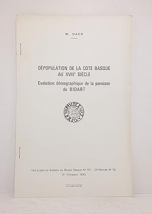 Seller image for Dpopulation de la Cte Basque au XVIIIe sicle. for sale by Librairie KOEGUI