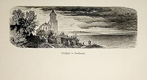 BAYERN, Seeshaupt, Ansicht ca. 1880 originale Druckgrafik