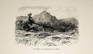 BAYERN, Wendelstein, Berg, Ansicht ca. 1880 originale Druckgrafik