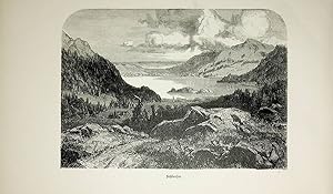 BAYERN, Schliersee, Ansicht ca. 1880 originale Druckgrafik