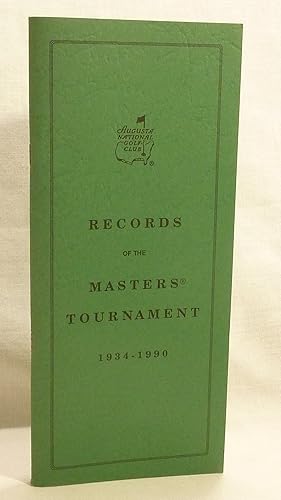 Imagen del vendedor de Records of the Masters Tournament 1934-1990 a la venta por Antiquarian Golf