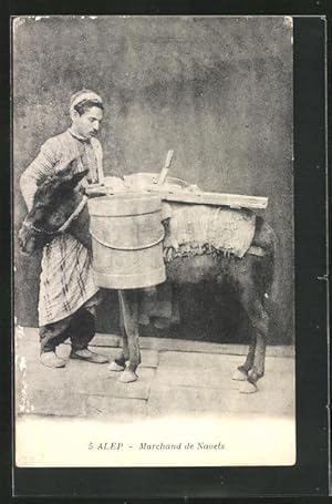 Bild des Verkufers fr Ansichtskarte Alep, Marchand de Navets, arabischer Hndler zum Verkauf von Bartko-Reher