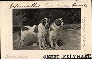 ArtDog DE Bernhardiner Hundemarmorstatue Büste 