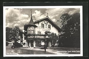 Bild des Verkufers fr Ansichtskarte Oberammergau, Haus Anton Lang Pension Daheim zum Verkauf von Bartko-Reher