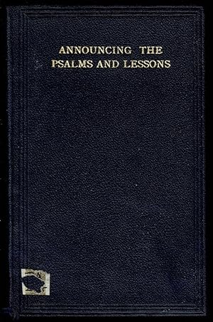 Seller image for Announcing the Psalms and Lessons for sale by Lazy Letters Books