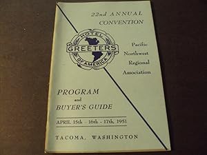 22nd Annual Hotel Greeter of America Pacific Northwest Washington 1951