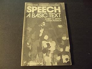 Speech A Basic Text Instructor's Manual by Jeffrey 1977 Print